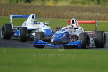 © Octane Photographic Ltd. 2011. Formula Renault 2.0 UK – Snetterton 300, Oliver Rowland - Fortec Motorsports tussling with Daniel Cammish - Mark Burdett Motorsport. Sunday 7th August 2011. Digital Ref : 0123CB1D3641