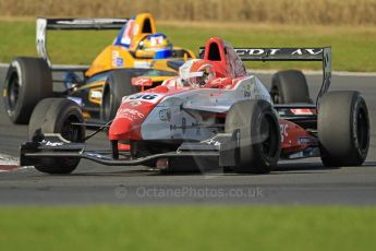 © Octane Photographic Ltd. 2011. Formula Renault 2.0 UK – Snetterton 300, Alex Lynn - Fortec Motorsports and Tio Ellinas - Atech Reid GP battling it out. Sunday 7th August 2011. Digital Ref : 0123CB1D3728