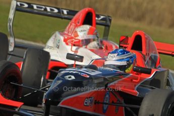 © Octane Photographic Ltd. 2011. Formula Renault 2.0 UK – Snetterton 300, Jordan King - Manor Competition getting a mirror full of Alex Lynn - Fortec Motorsports. Sunday 7th August 2011. Digital Ref : 0123CB1D3758