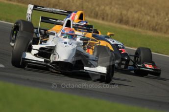 © Octane Photographic Ltd. 2011. Formula Renault 2.0 UK – Snetterton 300, Jack Hawksworth leads Tio Ellinas both of Atech Reid GP around Montreal hairpin. Sunday 7th August 2011. Digital Ref : 0123CB1D3815