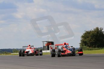 © Octane Photographic Ltd. 2011. Formula Renault 2.0 UK – Snetterton 300 Jordan King - Manor Competition watching Alex Lynn - Fortec Motorsports in his mirrros. Sunday 7th August 2011. Digital Ref : 0123LW7D0319