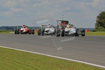 © Octane Photographic Ltd. 2011. Formula Renault 2.0 UK – Snetterton 300, Dan Wells leads Oscar King both of Atech Reid GP with Pedro Pablo Calbimontre in pursuit. Sunday 7th August 2011. Digital Ref : 0123LW7D0467