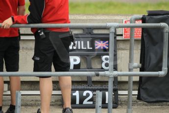 © Octane Photographic Ltd. The British F3 International & British GT Championship at Rockingham. Support Series - Dunlop MSA Formula Ford Championship of Great Britain. Will Buller pit board. Digital Ref: 0188CB1D0278