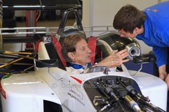 © Octane Photographic Ltd. The British F3 International & British GT Championship at Rockingham. Lucas Foresti from Fortec Motorsport pepares to heads out onto the track. Digital Ref: 0188CB7D1163