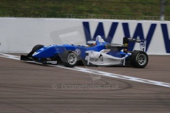 © Octane Photographic Ltd. The British F3 International & British GT Championship at Rockingham. Carlos Huertas from Carlin out on track. Digital Ref: 0188LW7D2563