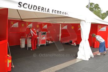 © Octane Photographic 2011. Goodwood Festival of Speed, Thursday 30th June 2011. Ferrari show garage. Digital Ref : 0097CB1D9933