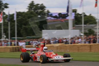 © Octane Photographic 2011. Goodwood Festival of Speed, Friday 1st July 2011. Ex-Lauda Ferrari 312B3. Digital Ref : 0097LW7D8551