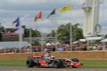 © Octane Photographic 2011. Goodwood Festival of Speed, Friday 1st July 2011. McLaren MP4/24 driven by Chris Goodwin. Digital Ref : 0097LW7D8711