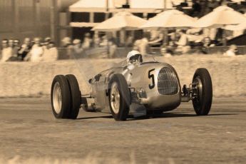 © Octane Photographic 2011. Goodwood Festival of Speed, Historic F1 Auto Union, Friday 1st July 2011. Digital Ref : 0101CB15607-sepia