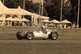 © Octane Photographic 2011. Goodwood Festival of Speed, Historic F1 Mercedes, Friday 1st July 2011. Digital Ref : 0101CB1D7407-sepia