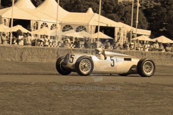 © Octane Photographic 2011. Goodwood Festival of Speed, Historic F1 Auto Union, Friday 1st July 2011. Digital Ref : 0101CB17421-sepia