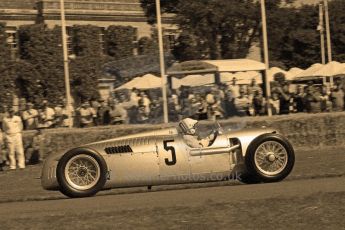 © Octane Photographic 2011. Goodwood Festival of Speed, Historic F1 Auto Union, Friday 1st July 2011. Digital Ref : 0101CB17552-sepia