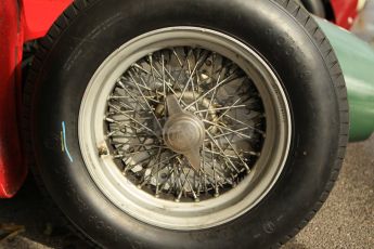 © Octane Photographic 2011 – Goodwood Revival 17th September 2011. Ferrari D50 wheel, Historic F1. Digital Ref : 0179cb1d4267