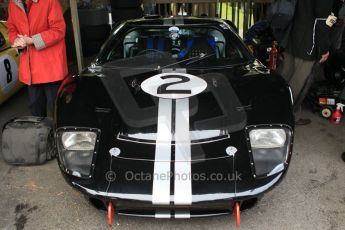 © Octane Photographic 2011 – Goodwood Revival 17th September 2011. Bruce McLaren and Chris Amon's 1966 Le Mans winning GT40.  Digital Ref : 0179CB1D4288