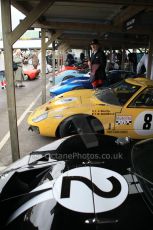 © Octane Photographic 2011 – Goodwood Revival 17th September 2011. Ford GT40 line up. Digital Ref : 0179CB1D4301