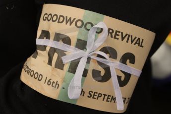 © Octane Photographic 2011 – Goodwood Revival 17th September 2011 press armband. Digital Ref : 0179LW7D7297