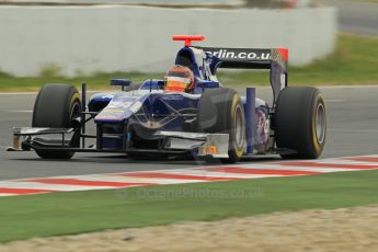 © Octane Photographic 2011. GP2 Official pre-season testing, Barcelona, Tuesday 19th April 2011. Carlin - Max Chilton. Digital Ref : 0052CB1D0034
