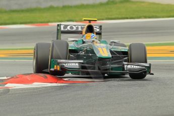 © Octane Photographic 2011. GP2 Official pre-season testing, Barcelona, Tuesday 19th April 2011. Lotus Art - Esteban Gutierrez. Digital Ref : 0052CB1D0539