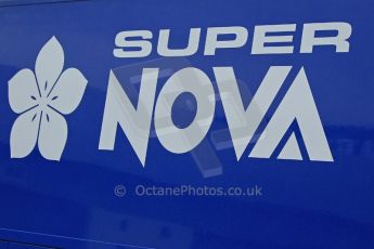© Octane Photographic 2011. GP2 Official pre-season testing, Silverstone, Tuesday 5th April 2011. Super Nova logo on transporter. Digital Ref : 0039CB1D6127
