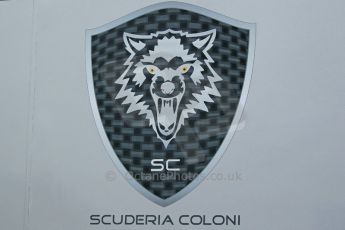 © Octane Photographic 2011. GP2 Official pre-season testing, Silverstone, Tuesday 5th April 2011. Scuderia Coloni logo on transporter. Digital Ref : 0039CB1D6129