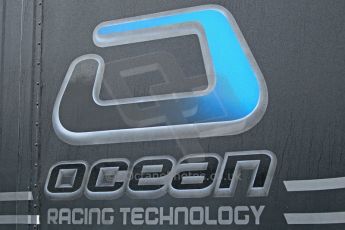 © Octane Photographic 2011. GP2 Official pre-season testing, Silverstone, Tuesday 5th April 2011. Ocean Racing Technology logo on transporter. Digital Ref : 0039CB1D6135