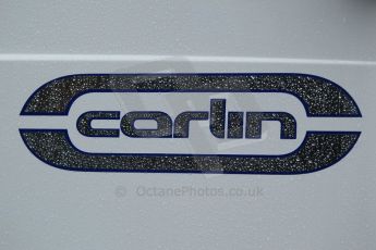 © Octane Photographic 2011. GP2 Official pre-season testing, Silverstone, Tuesday 5th April 2011. Carlin logo on transporter. Digital Ref : 0039CB1D6138