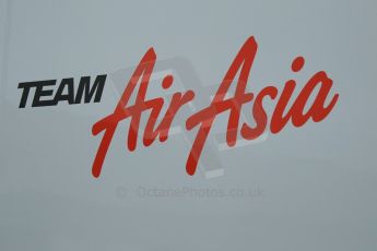 © Octane Photographic 2011. GP2 Official pre-season testing, Silverstone, Tuesday 5th April 2011. Team Air Asia logo on transporter. Digital Ref : 0039CB1D6140