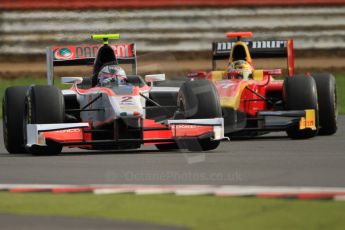 © Octane Photographic 2011. GP2 Official pre-season testing, Silverstone, Wednesday 6th April 2011. Rapax - Julien Leal, Racing Engineering - Dani Clos. Digital Ref : 0040CB7D1932