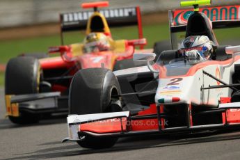 © Octane Photographic 2011. GP2 Official pre-season testing, Silverstone, Wednesday 6th April 2011. Rapax - Julien Leal, Racing Engineering - Dani Clos. Digital Ref : 0040CB7D1936