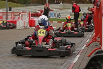 © Octane Photographic Ltd. 2011. Milton Keynes Daytona Karting, Forget-Me-Not Hospice charity racing. Sunday October 30th 2011. Digital Ref : 0194lw7d9384