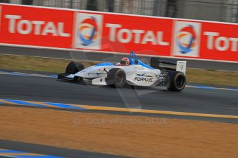 © Octane Photographic 2011. Le Mans night qualifying 9th June 2011. La Sarthe, France. Formulec electric racing car demo laps. Digital Ref : 0077CB7D0363