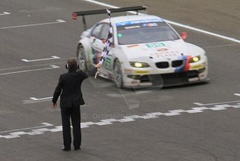 © Octane Photographic 2011. Le Mans finish line and podium - Sunday 11th June 2011. La Sarthe, France. Digital Ref : 0263lw7d7755