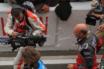 © Octane Photographic 2011. Le Mans finish line and podium - Sunday 11th June 2011. La Sarthe, France. Digital Ref : 0263lw7d7871