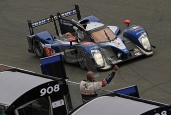 © Octane Photographic 2011. Le Mans finish line and podium - Sunday 11th June 2011. La Sarthe, France. Digital Ref : 0263lw7d7948