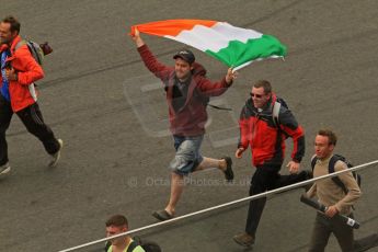 © Octane Photographic 2011. Le Mans finish line and podium - Sunday 11th June 2011. La Sarthe, France. Digital Ref : 0263lw7d8107