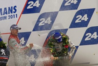 © Octane Photographic 2011. Le Mans finish line and podium - Sunday 11th June 2011. La Sarthe, France. Digital Ref : 0263lw7d8332