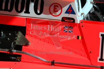 © Octane Photographic Ltd. 2011 Masters Racing Espiritu de Montjuic, April 8th 2011. Ex-James Hunt McLaren M26, d'Anbsembourg. Grand Prix masters, Historic Formula 1 racing. Digital Ref : 0042CB7D0380