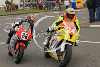© Octane Photographic 2011. NW200, 17th May 2011 Supersport practice. Jeremy Toye, Kawasaki - Sondel Racing Kawasaki UK; Cameron Donald, Honda - Wilson Craig Racing. Digital ref : LW7D0294