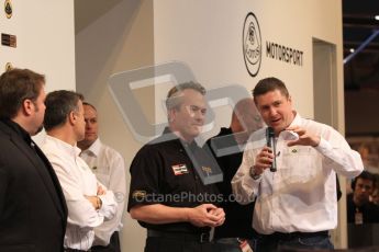 Autosport International 2011. Renault 2011 livery launch.  Clive Chapman. Digital ref : 0046LW7D2469