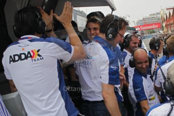 © Octane Photographic Ltd. 2011. European Formula1 GP, Friday 24th June 2011. GP2 Qualifying. Barwa Addax team celebrating. Digital Ref:  0084CB1D7343
