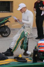 © Octane Photographic Ltd. 2011. European Formula1 GP - Valencia, Saturday 25th June 2011. GP3 Qualifying drivers holding area, Valtteri Bottas. Digital Ref:  0088CB1D7556