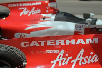 © Octane Photographic Ltd. 2011. European Formula1 GP, Saturday 25th June 2011. GP2 Race 1. Caterham Team AirAsia's new logos. Digital Ref:  0085CB1D7734