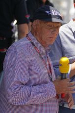 © Octane Photographic Ltd. 2011. European Formula1 GP, Saturday 25th June 2011. GP2 Race 1. Niki Lauda - RTL reporter. Digital Ref: 0085CB1D7811