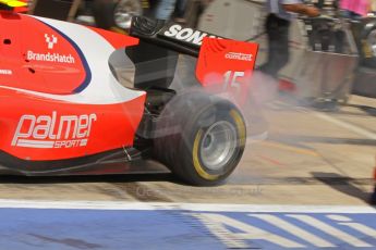 © Octane Photographic Ltd. 2011. European Formula1 GP, Saturday 25th June 2011. GP2 Race 1. Jolyon Palmer exiting the Arden pit after a tyre change. Digital Ref:  0085CB1D8103