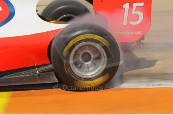 © Octane Photographic Ltd. 2011. European Formula1 GP, Saturday 25th June 2011. GP2 Race 1.  Jolyon Palmer exiting the Arden pit after a tyre change. Digital Ref:  0085CB1D8107