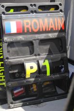© Octane Photographic Ltd. 2011. European Formula1 GP, Saturday 25th June 2011. GP2 Race 1. Romain Grosjean's winners pitboard. Digital Ref: 0085CB1D8168