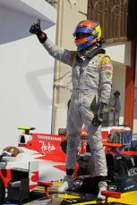 © Octane Photographic Ltd. 2011. European Formula1 GP, Saturday 25th June 2011. GP2 Race 1. Romain Grosjean triumphant after the win in the DAMS car. Digital Ref:  0085CB1D8272