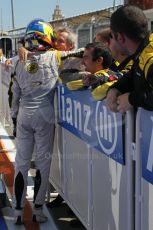 © Octane Photographic Ltd. 2011. European Formula1 GP, Saturday 25th June 2011. GP2 Race 1. Romain Grosjean greeting his DAMS team after his win. Digital Ref: 0085CB1D8292