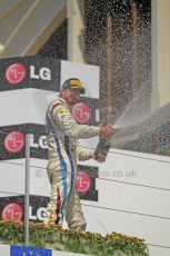© Octane Photographic Ltd. 2011. European Formula1 GP, Saturday 25th June 2011. GP2 Race 1. Giedo Van der Garde sprays his Barwa Addax Team with his champagne for 2nd place. Digital Ref:  0085CB1D8428