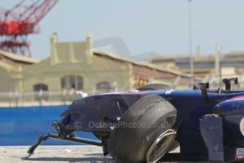 © Octane Photographic Ltd. 2011. European Formula1 GP, Saturday 25th June 2011. GP2 Race 1. Marcus Ericsson of iSport International was a race casualty. Digital Ref: 0085CB1D8440